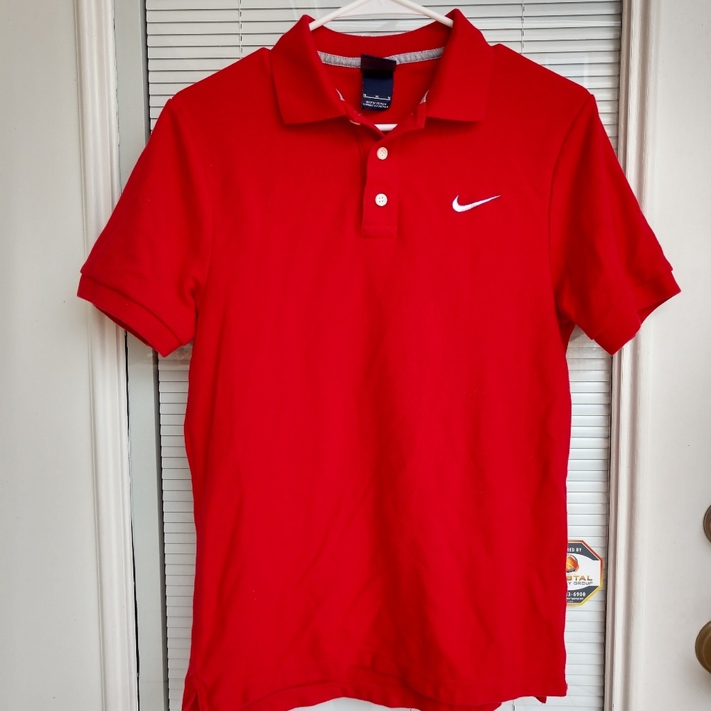 Nike red polo shirt